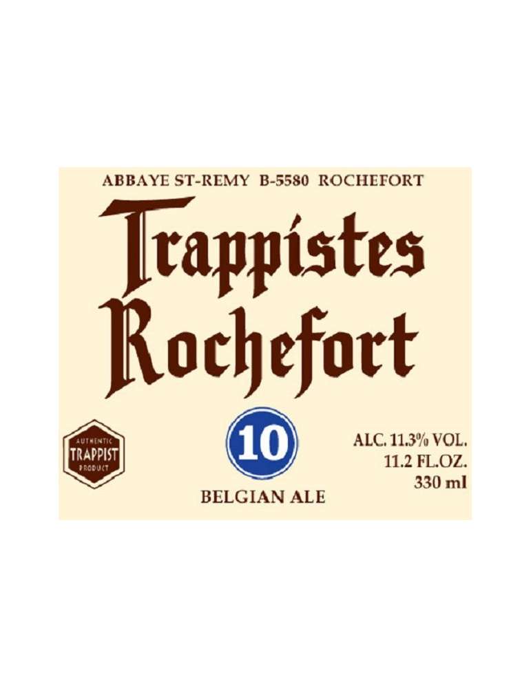 Etiqueta Cervesa Trappistes Rochefort 10