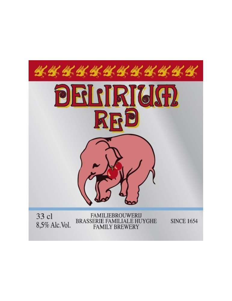 Etiqueta Cervesa Delirium Red 33cl