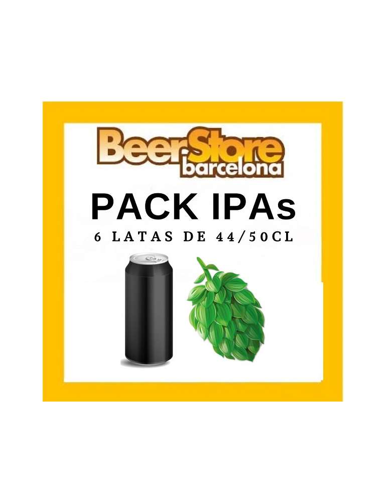 Pack IPAs compuesto de 6 latas de 44 o 50cl